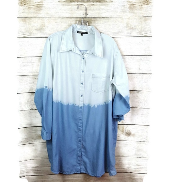 Tops - SOLD CROSSPOST Always indigo ombre tunic size 3x